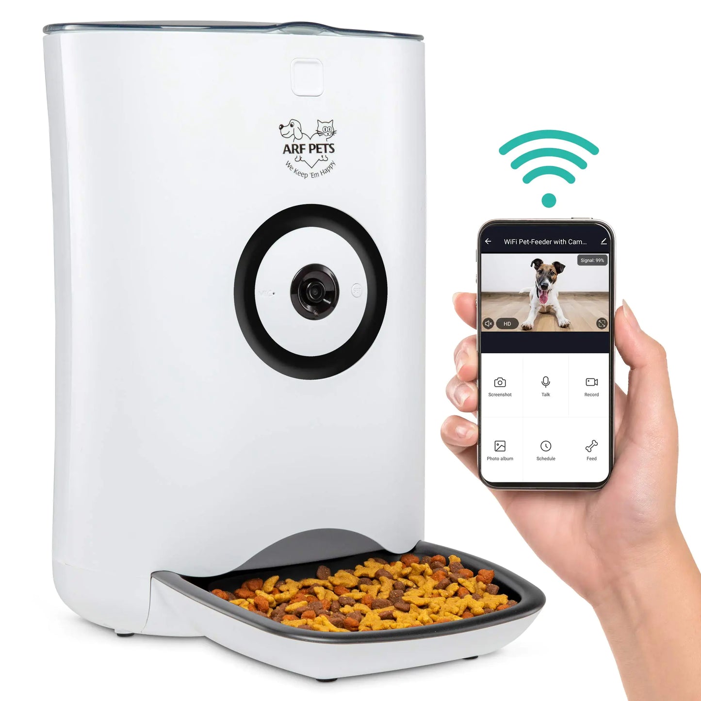 Smart Automatic Pet Feeder with Wi-Fi HD Camera