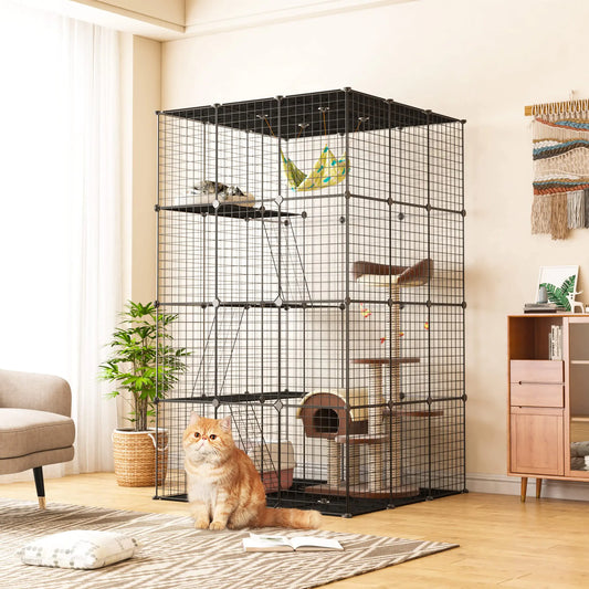 Indoor 3-Tier Wire Cages